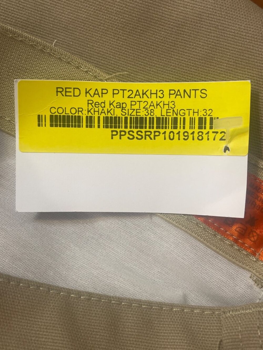 NWT Red Kap Pants Mens 38x32 Khaki PT2AKH3 - Picture 6 of 8